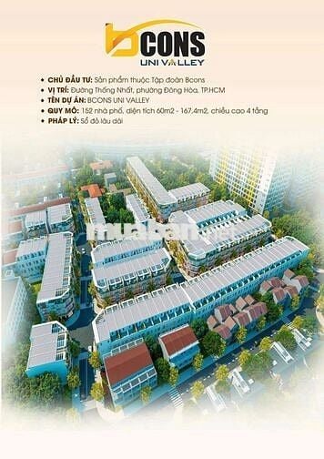 Nhà phố Bcons Uni Valley CK 4,55% chỉ từ 7,5 tỷ/căn