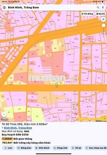 🏗️ Bán đất quy hoạch đường – 3 mặt tiền siêu đẹp tại Bình Minh