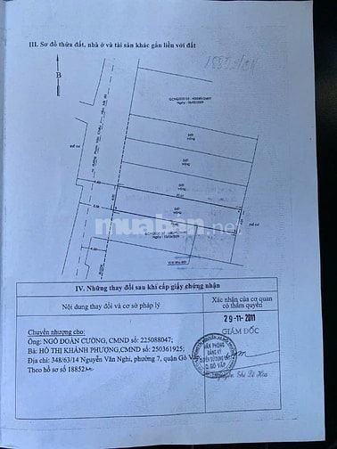 Bán lô đất thổ cư 4 x 21 hẻm thông xe tải đường số 9 p9 gò vấp giá 7t1