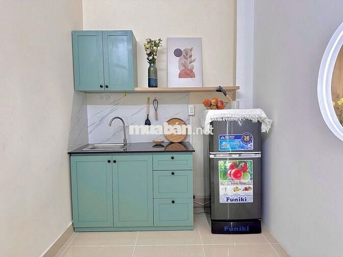 1PN_TÁCH BẾP_BAN CÔNG LỚN_NHÀ THANG MÁY_CHỖ ĐỂ XE RỘNG