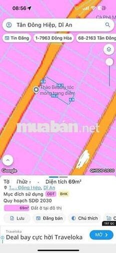 bán gấp lô đất kp chiêu liêu dĩ an dt  5x14. 70m