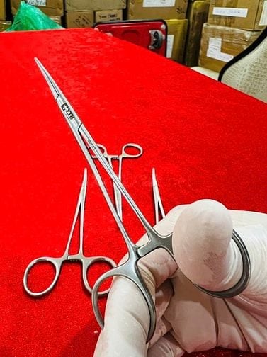 PANH THẲNG 13CM (KẸP THẲNG 13CM)- DỤNG CỤ Y TẾ VTH, DÙNG TRONG NHA KHO