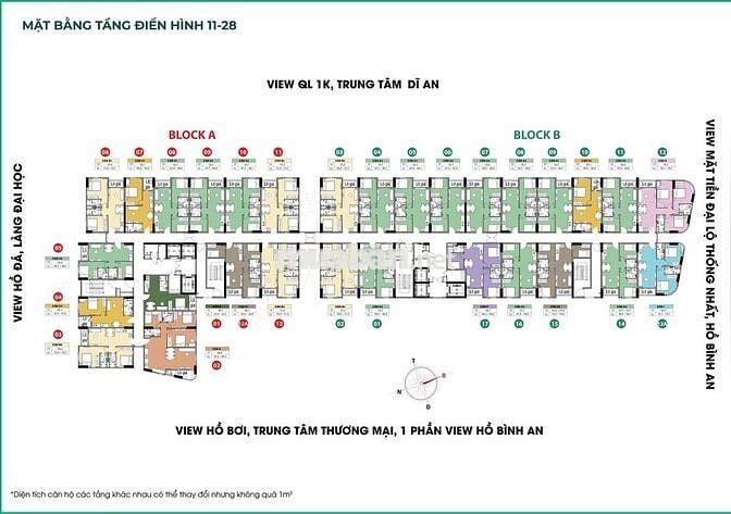 Bán căn B.Green Diamond 2PN 2WC GIÁ CĐT, ck 1c vàng.