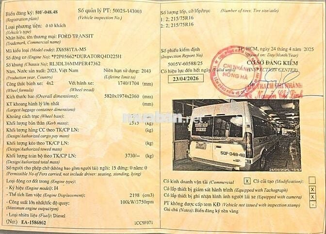 TRANSIT 2023 FULL PHỤ KIỆN BẢO HÀNH HÃNG 10/2026