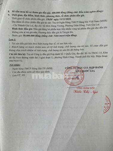 CÔNG TY ĐẤU GIÁ HỢP DANH SỐ 1 QUỐC GIA THÔNG BÁO BÁN ĐẤU GIÁ TÀI SẢN
