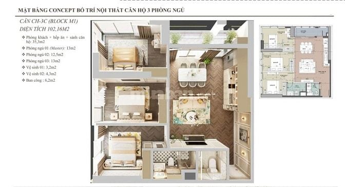 NEWTOWN DIAMOND - Căn hộ 1PN , nội thất cao cấp, không gian xanh