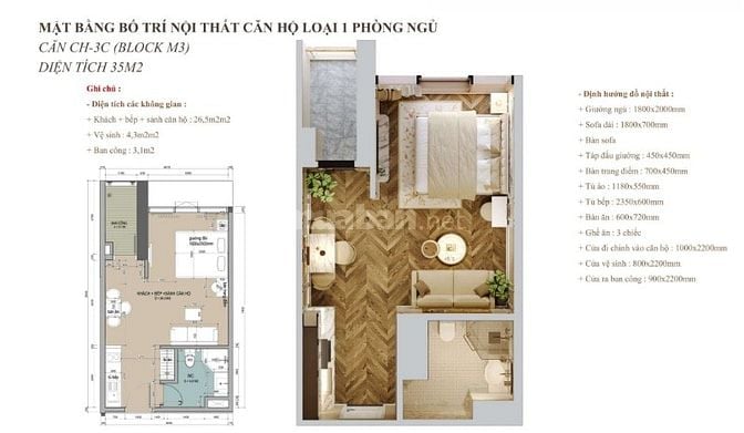 NEWTOWN DIAMOND - Căn hộ 1PN , nội thất cao cấp, không gian xanh