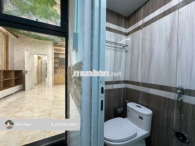 Trệt 5x21m (60m2) sẵn 2 phòng Vạn Phúc, xuất VAT máy lạnh hầm Giá 12tr