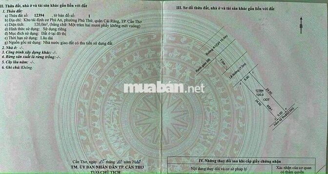 Nền trục chính kdc phú an giá chưa tới 5 tỷ