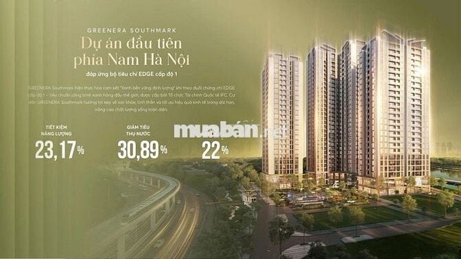 Bán căn hộ Greenera Southmark tại 486 Ngọc Hồi, giá 4,6 tỷ