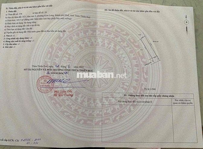 Bán gấp lô đất kiệt 79 Phạm Thị Liên, phường Kim Long, TP Huế – Chủ hạ