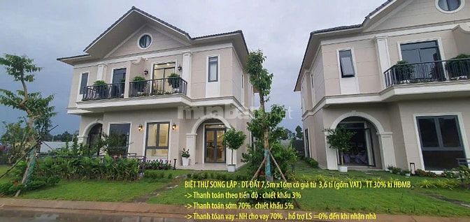 Cơ hội sở hửu Biệt thự ven sông với giá chỉ từ 3,6 tỉ 