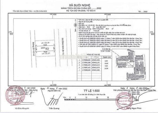 Lô Tái định cư Sonadezi Sonadezi đường D24 giá cực tốt, Suối Nghệ