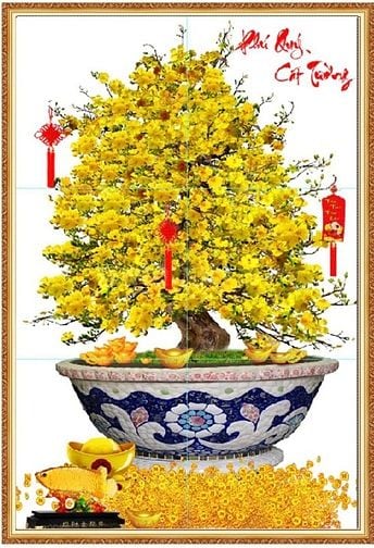 tranh gạch 3d tranh hoa mai - SCX644