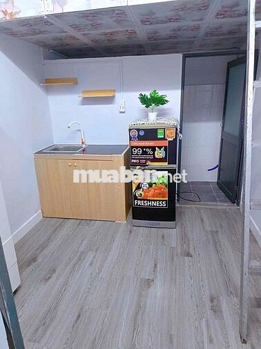 PHÒNG GÁC CAO M7 SẴN TỦ LẠNH, MÁY LẠNH,TỦ QUẦN AO_Nguyễn Văn Khối Q.GV