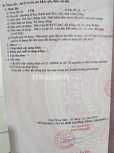 CHÍNH CHỦ BÁN ĐẤT HIẾM BỆNH VIỆN II LÂM ĐỒNG (2 MẶT TIỀN) - RẺ NHẤT KH
