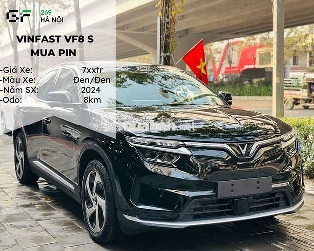 VinFast VF8 S Đen, sản xuất 2024, 8km