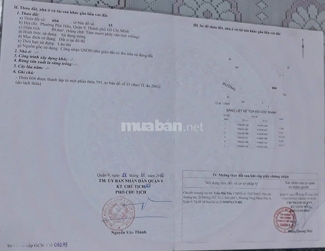 Cần bán gấp nền đất hẻm 87 cách Bưng Ông Thoàn 30m