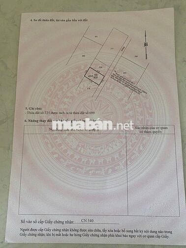 Bán đất thổ cư giá rẻ, Vài bước chân ra tỉnh lộ 702, cách biển 500m
