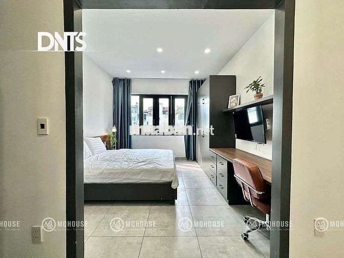 Cho thuê căn hộ tách bếp 45m2, đầy đủ nội thất, gần Thủ Thiêm, Bason