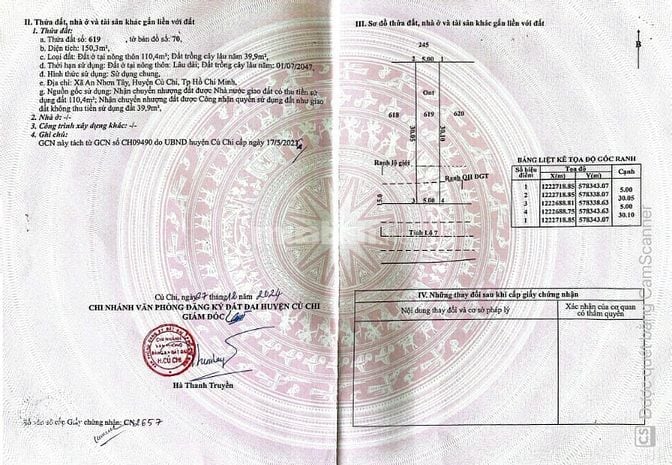 Mặt tiền Tỉnh Lộ 7, Củ Chi, 5x30=150m2, lô cặp, Sổ riêng, Giá 2.3 tỷ