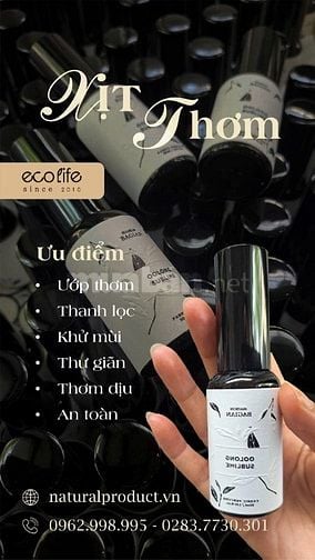 Gia công xịt thơm phòng, xịt thơm gối, xịt thơm quần áo - Xưởng Ecolif