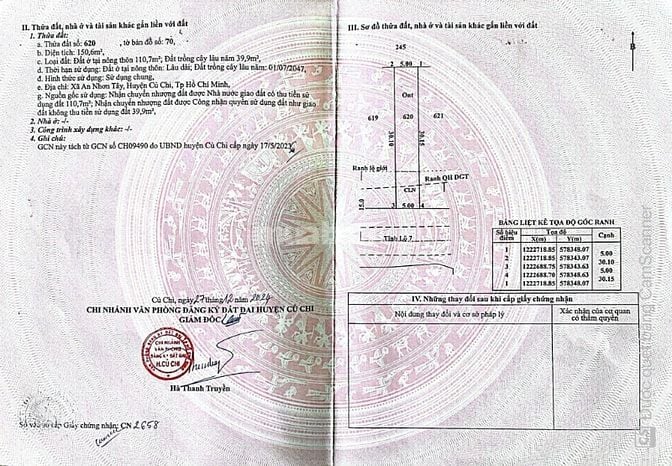 Mặt tiền Tỉnh Lộ 7, Củ Chi, 5x30=150m2, lô cặp, Sổ riêng, Giá 2.3 tỷ