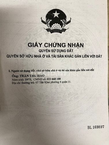 Nhà chính chủ mặt tiền Tân Khai