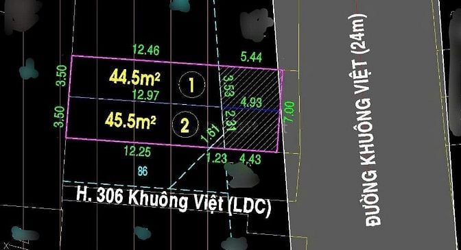 Nhà cấp 4 mặt tiền Khuông Việt, Q. Tân Phú dt93m2 hiện tại sd 126m2