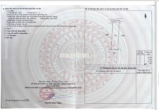 Bán đất mặt tiền an viễn trảng bom 1,59 tỷ sổ sẵn