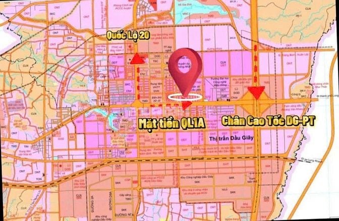 Đất QL1A full thổ có sổ 1,9 tỷ, TTHC Dầu Giây, Thống Nhất, Đồng Nai