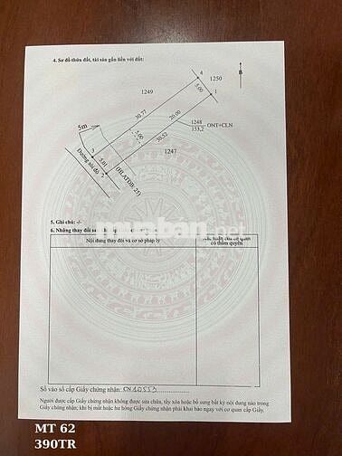 CHỦ NGỘP CẦN BÁN GẤP LÔ ĐẤT CHỈ 290TR