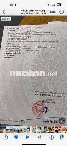 nhà sổ hồng riêng 1/ đường nguyễn thị kiểu quận 12