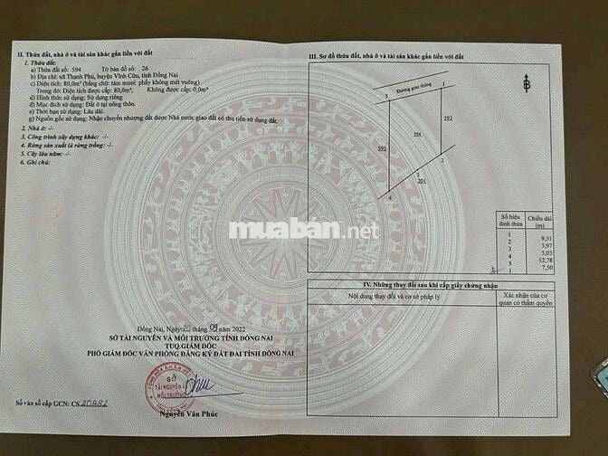 Đất hẻm Đình Thần gần chợ Thạnh Phú