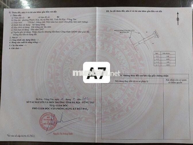 BÁN LÔ ĐẤT MẶT TIỀN ĐƯỜNG S( VÕ NGUYÊN GIÁP), PHƯỚC HÒA