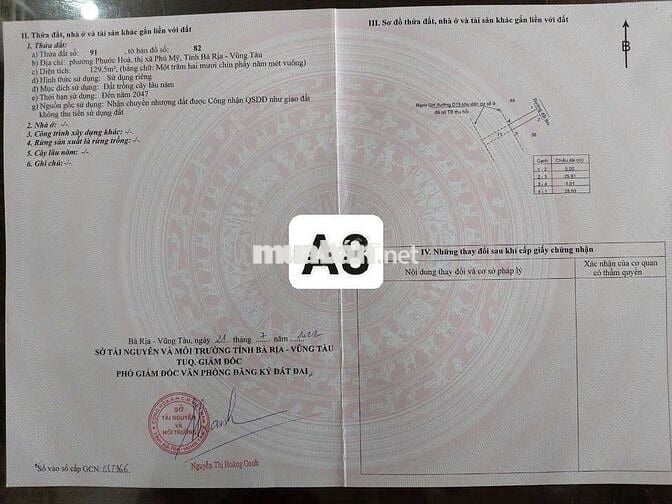 BÁN LÔ ĐẤT MẶT TIỀN ĐƯỜNG S( VÕ NGUYÊN GIÁP), PHƯỚC HÒA
