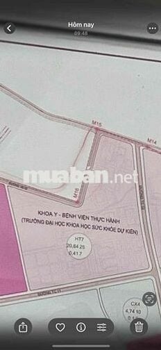 Bán đất mặt tiền đường Tôn Thất Tùng (Thống Nhất), cổng bệnh viện đại