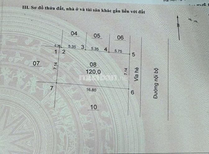 CC bán đất PL phố Tân Xuân , DT 120m2 MT 7,15m 2 làn đường 15m ,