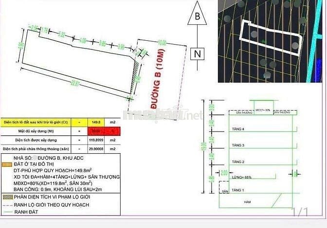 Nhà cũ mặt tiền Đường B khu vip ADC Quận Tân Phú dt155m2 đất,1 lầu 4pn