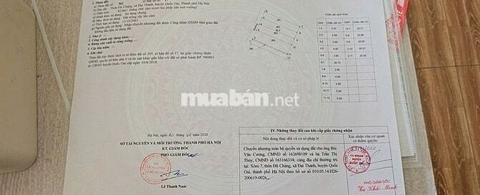 Bán Nhanh Lô Đất Vị Trí Đắc Địa Tại xã Đại Thành,huyện Quốc Oai,Hà Nội