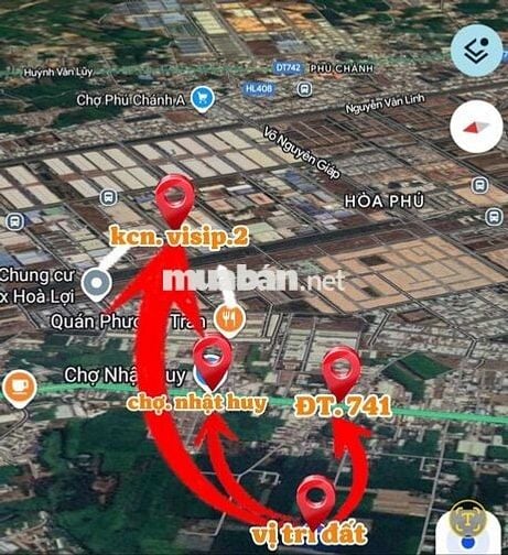 Chủ bán gấp. Đất hòa lợi gần kcn.visip.2