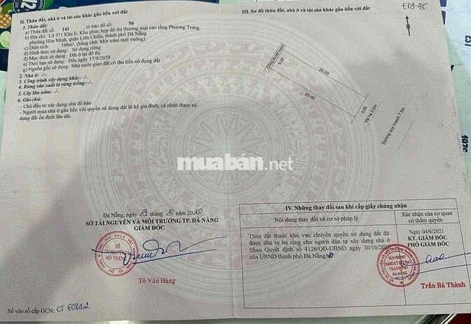 2 Lô đất đẹp xuất sắc Hoà Phú 26 gần trục 60 Nguyễn Sinh Sắc