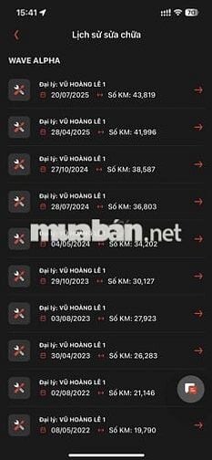 Xe wave 110 chính chủ. Full lịch sử bảo hành Honda