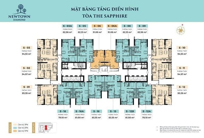 CĂN 2PN VIEW BIỂN HÀNG NGOẠI GIAO - DỰ ÁN NEW TOWN DIAMOND