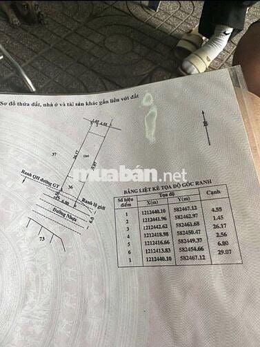 BÁN GẤP LÔ ĐẤT: 6x29=173m2 đất (100m2 thổ cư) Tân Thông Hội - SHR