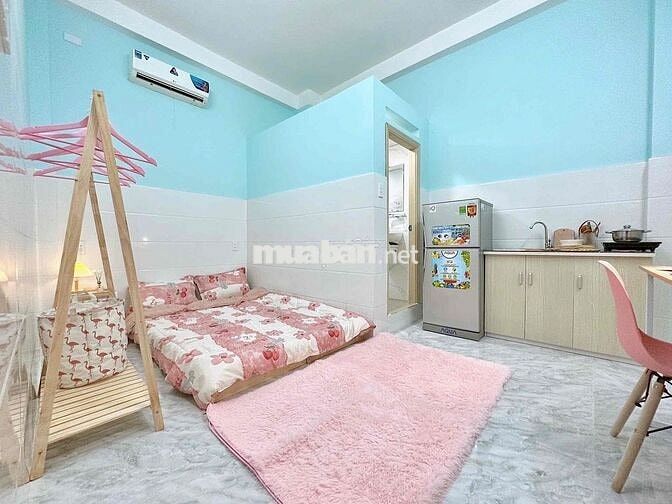 STUDIO 25m2 đầy đủ nội thất ĐI BỘ qua ĐẠI HỌC VĂN HIẾN ÂU CƠ TÂN BÌNH