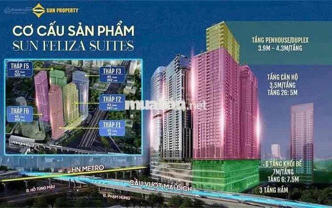 mở bán căn hộ SUN FELIZA SUITES xuân thuỷ cầu giấy - quỹ độc quyền
