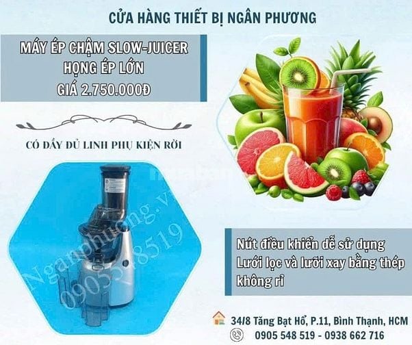 Máy ép trái cây công suất lớn dùng cho quán sinh tố, Café, nhà hàng