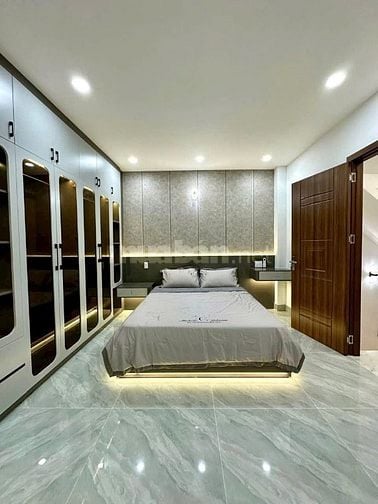 nhà phố siêu đẹp 4,5m x14m, đúc 4 Tấm, mẫu lửng ngược mới nhất 2025