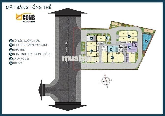 CĂN 2PN - 2.4 TỶ - BCONS POLARIS - THUÊ 12TR/TH - VIEW LANDMARK